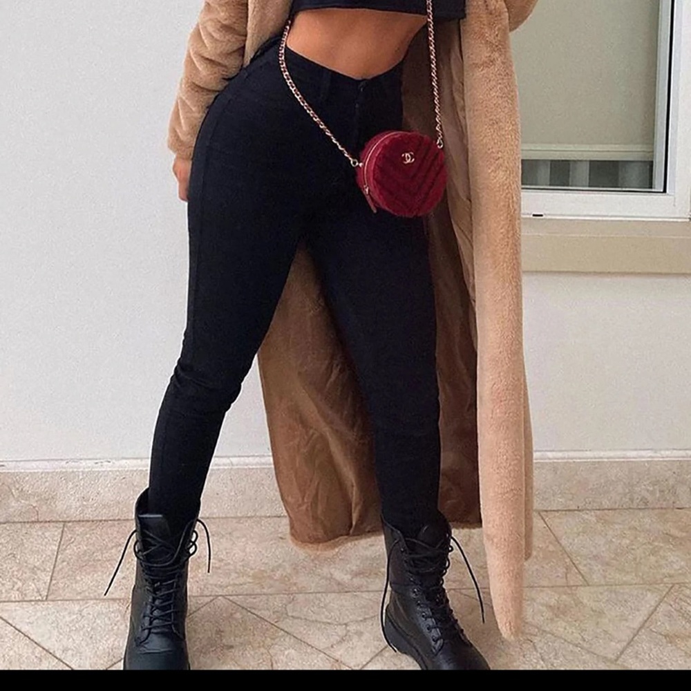 High waist skinny jeans